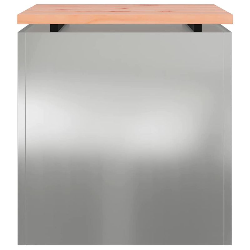 Casa si Gradina - Gradina si terasa - Mobilier exterior - Bancute de gradina - Banca de gradina Argintiu 40 x 40 x 43 cm Otel galvanizat - Infinity.ro
