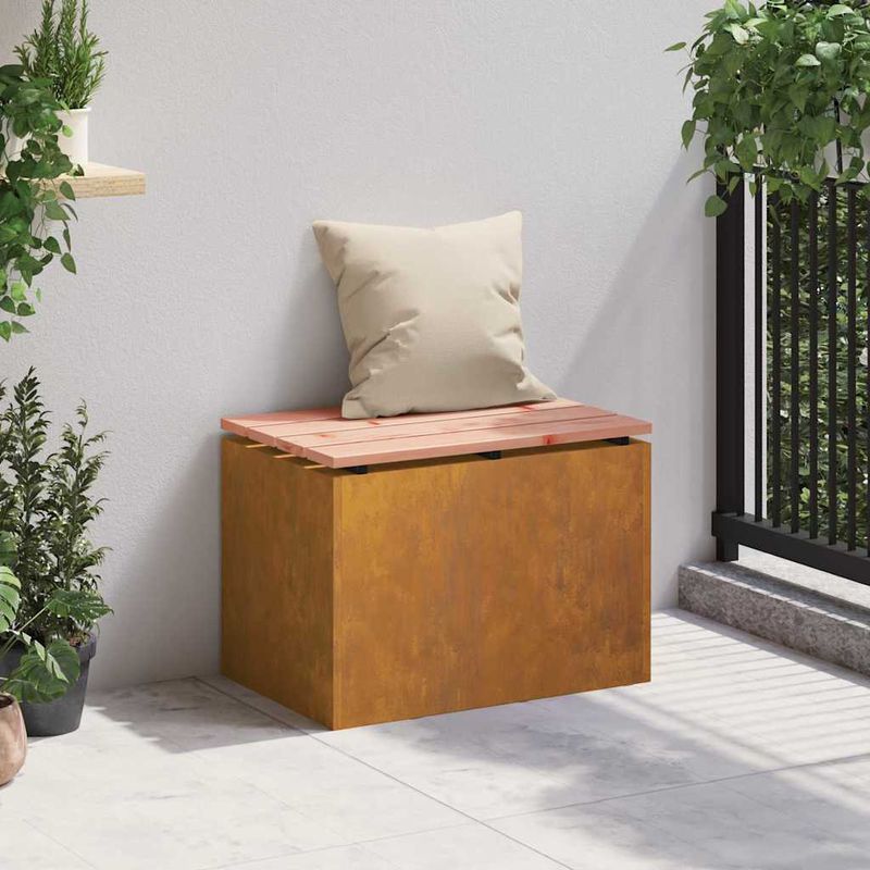 Casa si Gradina - Gradina si terasa - Mobilier exterior - Bancute de gradina - Banca de gradina Ruginit 60 x 40 x 43 cm - Infinity.ro