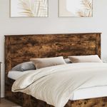 Casa si Gradina - Mobilier - Paturi si accesorii - Accesorii paturi - Tablie de pat cu aripioare, maro, 93x23x118/128 cm, piele eco - Infinity.ro