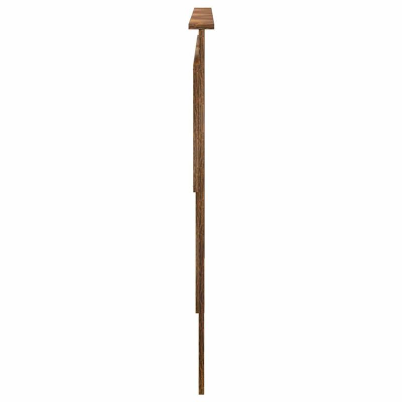 Casa si Gradina - Mobilier - Paturi si accesorii - Accesorii paturi - Tablie de pat cu aripioare, maro, 93x23x118/128 cm, piele eco - Infinity.ro