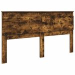 Casa si Gradina - Mobilier - Paturi si accesorii - Accesorii paturi - Tablie de pat cu aripioare, maro, 93x23x118/128 cm, piele eco - Infinity.ro
