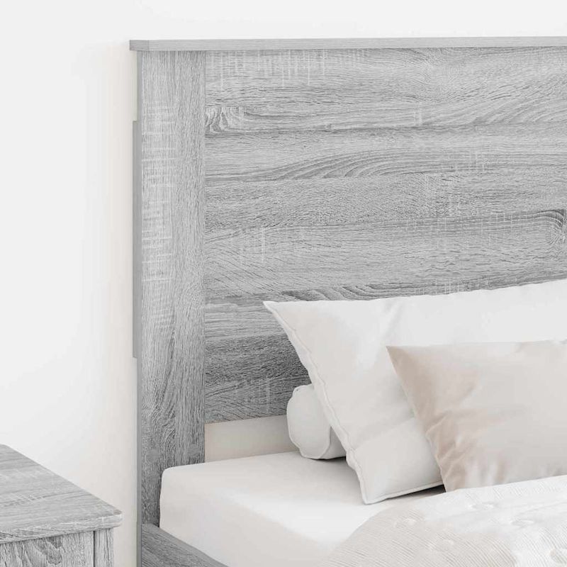 Casa si Gradina - Mobilier - Paturi si accesorii - Accesorii paturi - Tablie de pat cu aripioare gri deschis 183x16x78/88 cm textil - Infinity.ro
