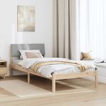 Casa si Gradina - Mobilier - Paturi si accesorii - Paturi - Cadru de pat Maro si gri deschis 90 x 200 cm Lemn masiv de pin - Infinity.ro
