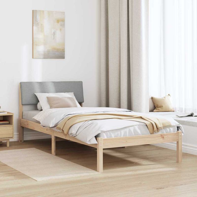 Casa si Gradina - Mobilier - Paturi si accesorii - Paturi - Cadru de pat Maro si gri deschis 90 x 200 cm Lemn masiv de pin - Infinity.ro