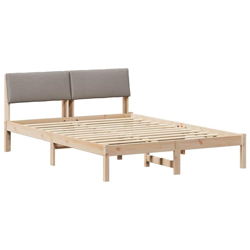 Casa si Gradina - Mobilier - Paturi si accesorii - Paturi - Cadru de pat Maroniu si taupe 140 x 190 cm Lemn masiv de pin - Infinity.ro