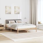 Casa si Gradina - Mobilier - Paturi si accesorii - Paturi - Cadru de pat Maroniu si taupe 140 x 190 cm Lemn masiv de pin - Infinity.ro