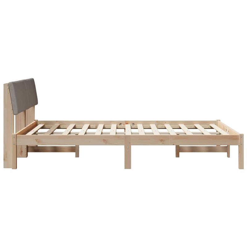 Casa si Gradina - Mobilier - Paturi si accesorii - Paturi - Cadru de pat Maroniu si taupe 140 x 190 cm Lemn masiv de pin - Infinity.ro