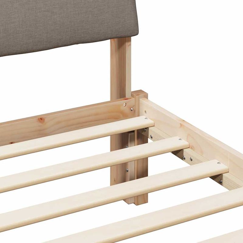 Casa si Gradina - Mobilier - Paturi si accesorii - Paturi - Cadru de pat Maroniu si taupe 140 x 190 cm Lemn masiv de pin - Infinity.ro