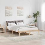 Casa si Gradina - Mobilier - Paturi si accesorii - Paturi - Cadru de pat Maroniu si taupe 140 x 190 cm Lemn masiv de pin - Infinity.ro