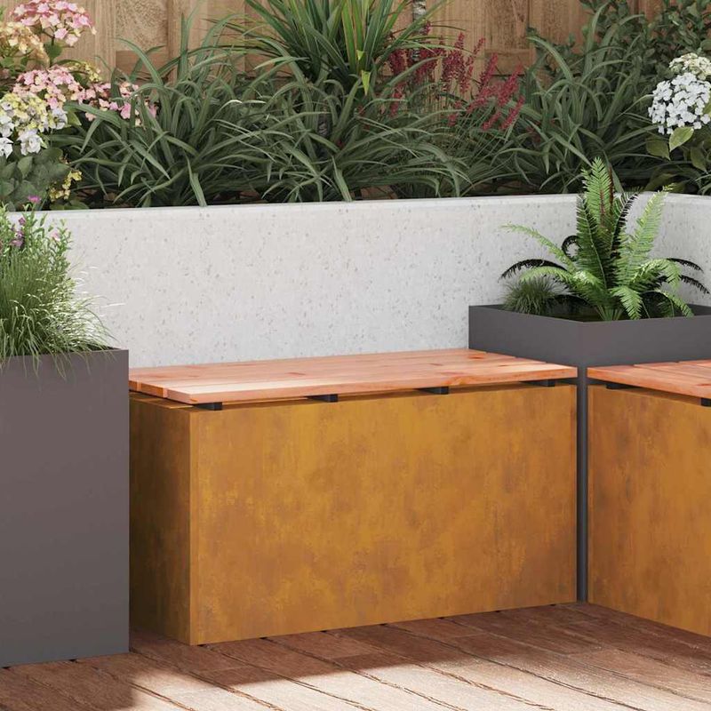 Casa si Gradina - Gradina si terasa - Mobilier exterior - Bancute de gradina - Banca de gradina Ruginit 80 x 40 x 43 cm - Infinity.ro