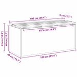 Casa si Gradina - Gradina si terasa - Mobilier exterior - Bancute de gradina - Banca de gradina Antracit 100 x 40 x 43 cm Otel - Infinity.ro