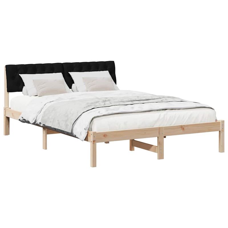 Casa si Gradina - Mobilier - Paturi si accesorii - Paturi - Cadru de pat Maro si negru 150 x 200 cm Lemn masiv de pin - Infinity.ro