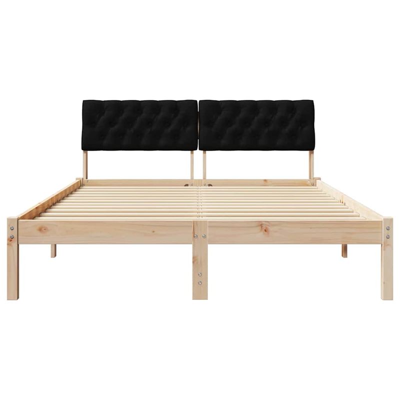 Casa si Gradina - Mobilier - Paturi si accesorii - Paturi - Cadru de pat Maro si negru 150 x 200 cm Lemn masiv de pin - Infinity.ro