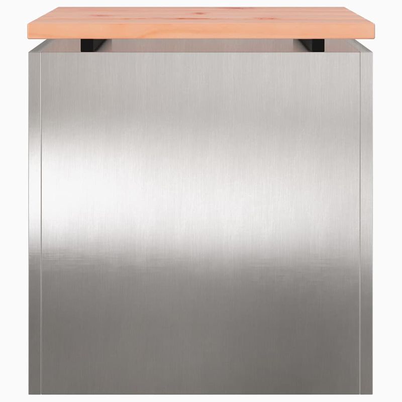 Casa si Gradina - Gradina si terasa - Mobilier exterior - Bancute de gradina - Banca de gradina Argintiu 40 x 40 x 43 cm Otel inoxidabil - Infinity.ro