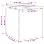 Casa si Gradina - Gradina si terasa - Mobilier exterior - Bancute de gradina - Banca de gradina Argintiu 40 x 40 x 43 cm Otel inoxidabil - Infinity.ro