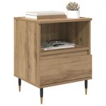 Casa si Gradina - Mobilier - Comode si corpuri - Noptiere - Noptiera stejar artizanal 40 x 35 x 50 cm Lemn compozit - Infinity.ro