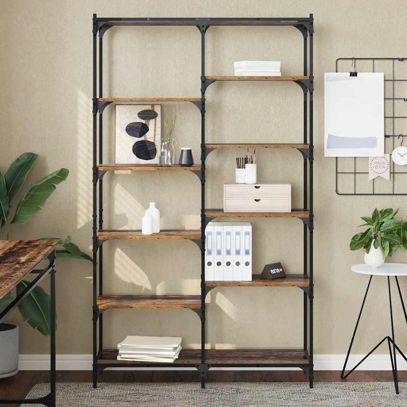 Casa si Gradina - Mobilier - Biblioteci si rafturi - Biblioteci - Raft pentru carti Lemn vechi 100 x 32 x 170 cm Lemn compozit - Infinity.ro