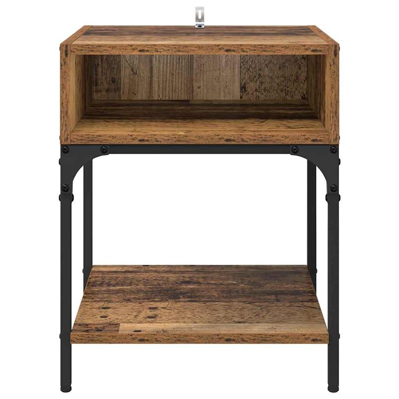 Casa si Gradina - Mobilier - Comode si corpuri - Noptiere - Noptiera Lemn vechi 40 x 40 x 50 cm Lemn compozit - Infinity.ro