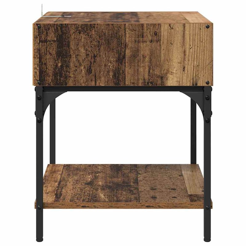 Casa si Gradina - Mobilier - Comode si corpuri - Noptiere - Noptiera Lemn vechi 40 x 40 x 50 cm Lemn compozit - Infinity.ro