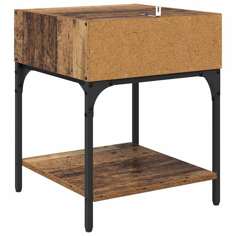 Casa si Gradina - Mobilier - Comode si corpuri - Noptiere - Noptiera Lemn vechi 40 x 40 x 50 cm Lemn compozit - Infinity.ro