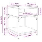 Casa si Gradina - Mobilier - Comode si corpuri - Noptiere - Noptiera 2 pcs Stejar negru 40 x 40 x 50 cm Lemn compozit - Infinity.ro