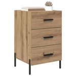 Casa si Gradina - Mobilier - Comode si corpuri - Noptiere - Noptiera stejar artizanal 40 x 40 x 66 cm Lemn compozit - Infinity.ro