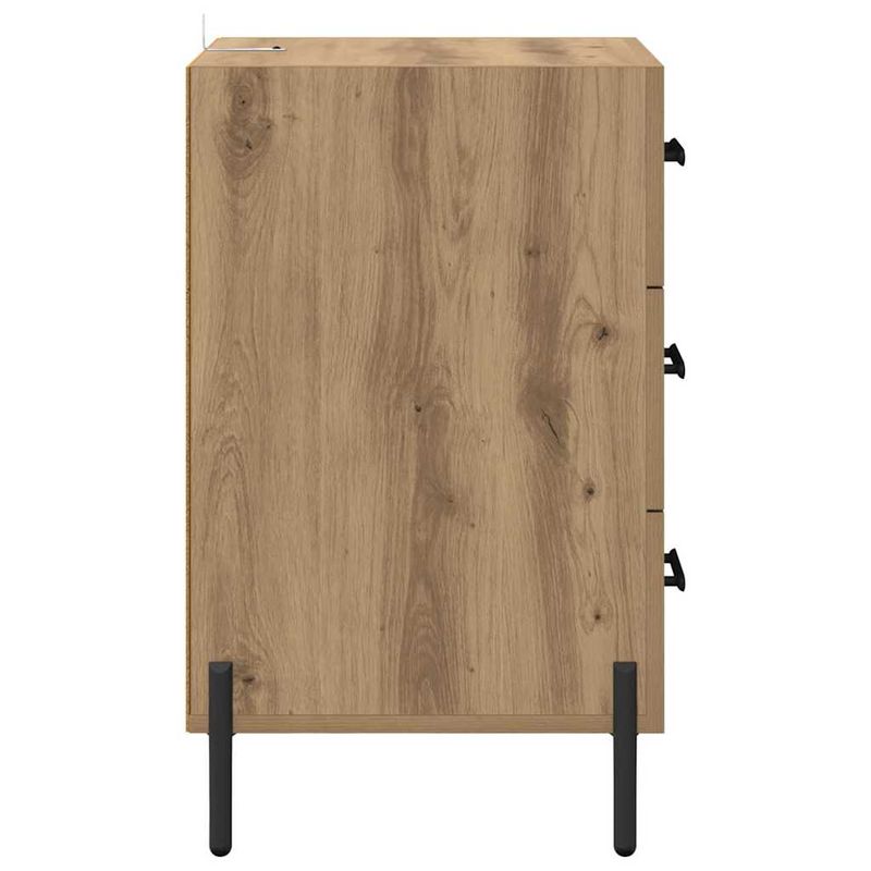 Casa si Gradina - Mobilier - Comode si corpuri - Noptiere - Noptiera stejar artizanal 40 x 40 x 66 cm Lemn compozit - Infinity.ro