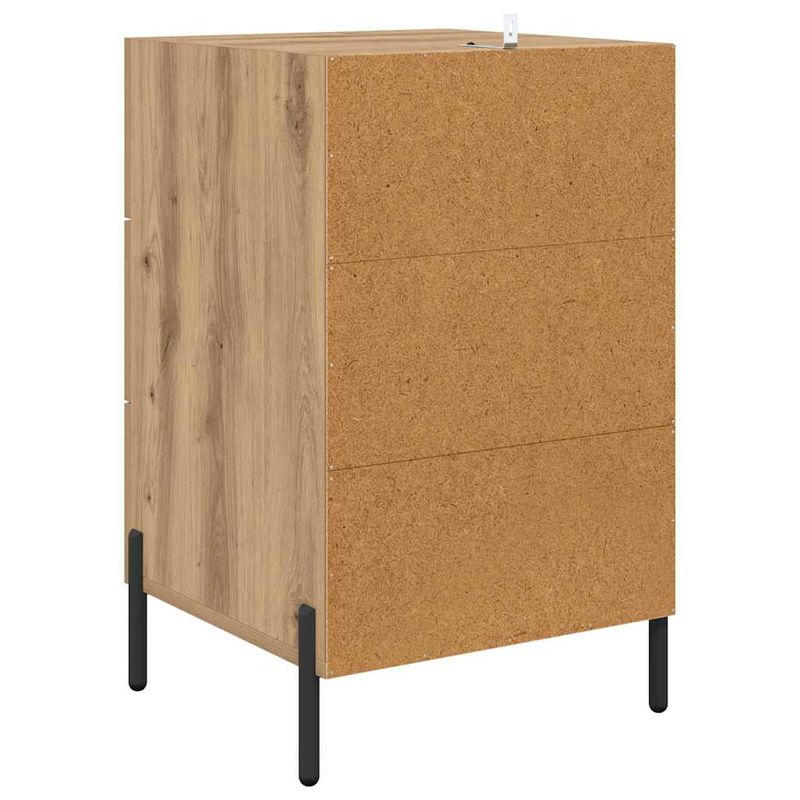 Casa si Gradina - Mobilier - Comode si corpuri - Noptiere - Noptiera stejar artizanal 40 x 40 x 66 cm Lemn compozit - Infinity.ro