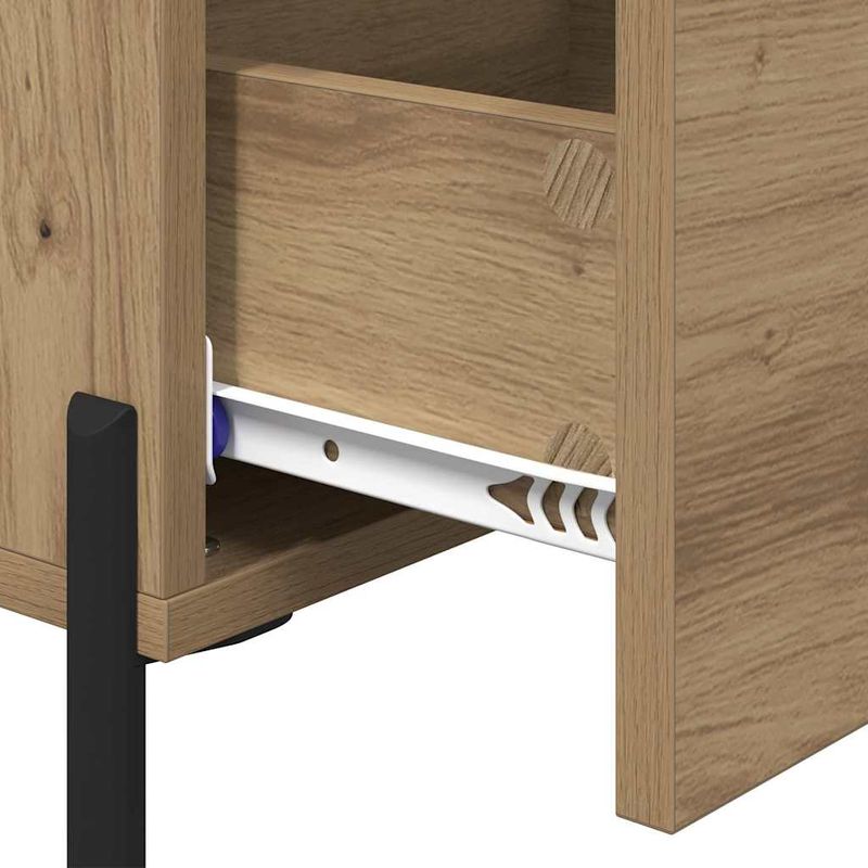 Casa si Gradina - Mobilier - Comode si corpuri - Noptiere - Noptiera stejar artizanal 40 x 40 x 66 cm Lemn compozit - Infinity.ro