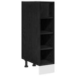 Casa si Gradina - Mobilier - Comode si corpuri - Corpuri bucatarie - Culoar de baza pentru bucatarie cu raft Riga Stejar negru - Infinity.ro