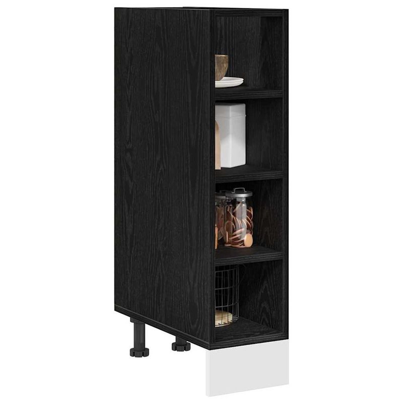 Casa si Gradina - Mobilier - Comode si corpuri - Corpuri bucatarie - Culoar de baza pentru bucatarie cu raft Riga Stejar negru - Infinity.ro