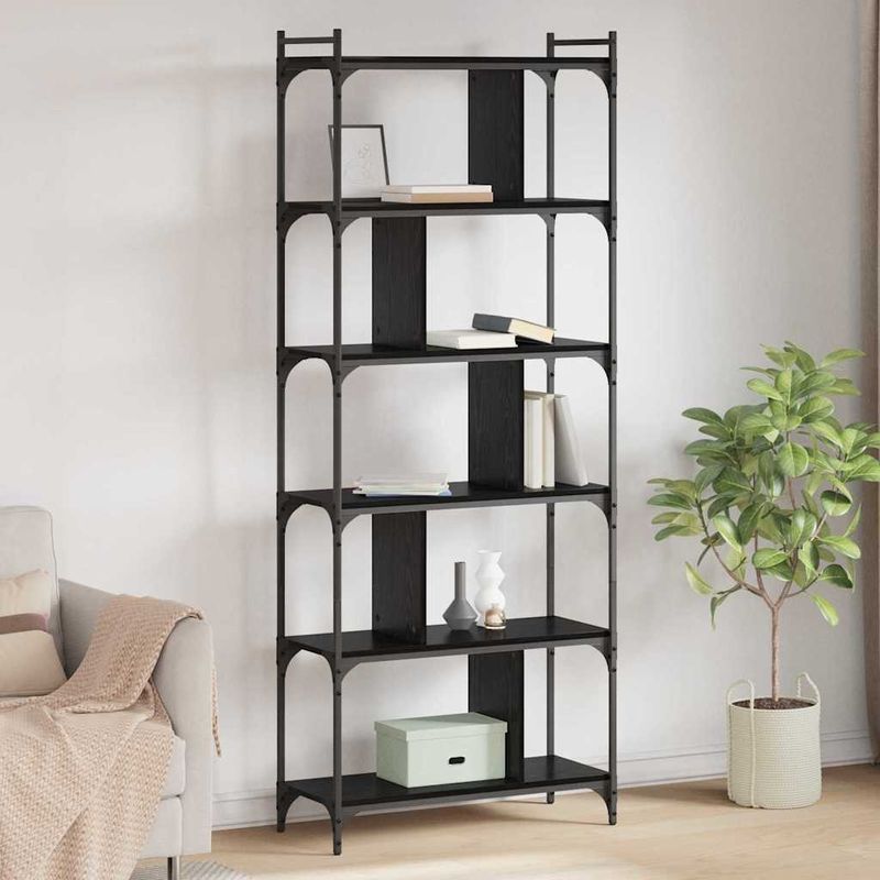 Casa si Gradina - Mobilier - Biblioteci si rafturi - Biblioteci - Biblioteca Stejar negru 76 x 32 x 192 cm Lemn compozit - Infinity.ro
