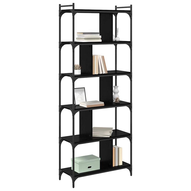Casa si Gradina - Mobilier - Biblioteci si rafturi - Biblioteci - Biblioteca Stejar negru 76 x 32 x 192 cm Lemn compozit - Infinity.ro