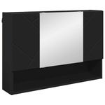 Casa si Gradina - Mobilier - Mobilier baie - Corpuri baie - Dulap cu oglinda pentru baie Pe perete Negru 80 x 17 x 55 cm - Infinity.ro