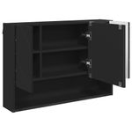 Casa si Gradina - Mobilier - Mobilier baie - Corpuri baie - Dulap cu oglinda pentru baie Pe perete Negru 80 x 17 x 55 cm - Infinity.ro