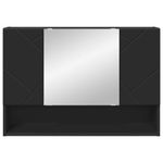 Casa si Gradina - Mobilier - Mobilier baie - Corpuri baie - Dulap cu oglinda pentru baie Pe perete Negru 80 x 17 x 55 cm - Infinity.ro