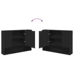 Casa si Gradina - Mobilier - Mobilier baie - Corpuri baie - Dulap cu oglinda pentru baie Pe perete Negru 80 x 17 x 55 cm - Infinity.ro