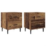 Casa si Gradina - Mobilier - Comode si corpuri - Noptiere - Noptiera cu sertar 2 pcs Lemn vechi 40 x 35 x 47.5 cm - Infinity.ro