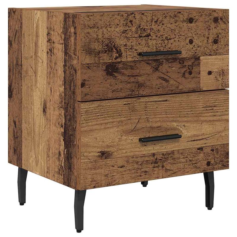 Casa si Gradina - Mobilier - Comode si corpuri - Noptiere - Noptiera cu sertar 2 pcs Lemn vechi 40 x 35 x 47.5 cm - Infinity.ro