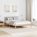 Casa si Gradina - Mobilier - Paturi si accesorii - Paturi - Cadru de pat Maro si gri deschis 140 x 190 cm Lemn masiv de pin - Infinity.ro