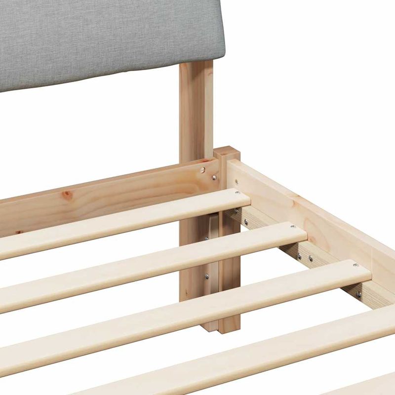 Casa si Gradina - Mobilier - Paturi si accesorii - Paturi - Cadru de pat Maro si gri deschis 140 x 190 cm Lemn masiv de pin - Infinity.ro