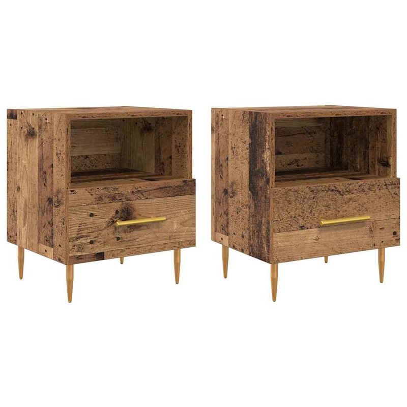 Casa si Gradina - Mobilier - Comode si corpuri - Noptiere - Noptiera 2 pcs Lemn vechi 40 x 35 x 47.5 cm Lemn compozit - Infinity.ro