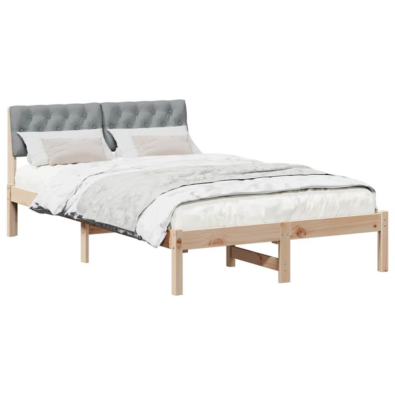 Casa si Gradina - Mobilier - Paturi si accesorii - Paturi - Cadru de pat Maro si gri deschis 120 x 190 cm Lemn masiv de pin - Infinity.ro