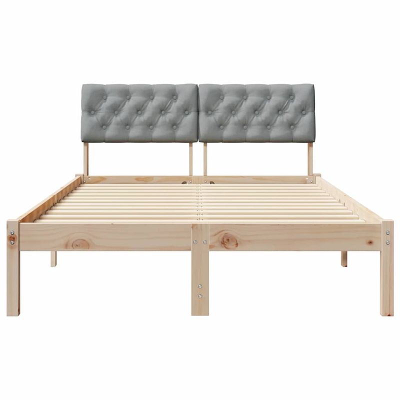 Casa si Gradina - Mobilier - Paturi si accesorii - Paturi - Cadru de pat Maro si gri deschis 120 x 190 cm Lemn masiv de pin - Infinity.ro