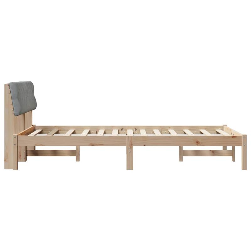 Casa si Gradina - Mobilier - Paturi si accesorii - Paturi - Cadru de pat Maro si gri deschis 120 x 190 cm Lemn masiv de pin - Infinity.ro