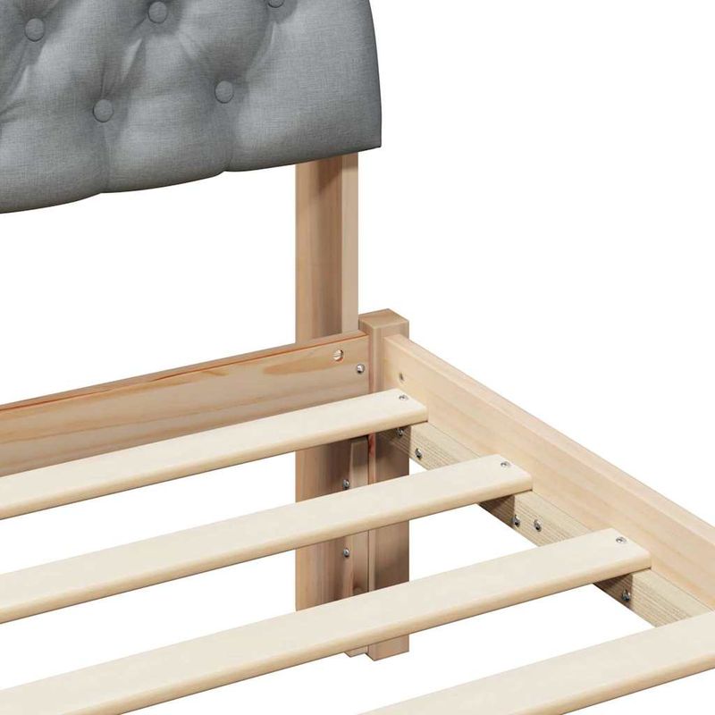 Casa si Gradina - Mobilier - Paturi si accesorii - Paturi - Cadru de pat Maro si gri deschis 120 x 190 cm Lemn masiv de pin - Infinity.ro