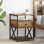 Casa si Gradina - Mobilier - Comode si corpuri - Noptiere - Noptiera Lemn vechi 40 x 42 x 55 cm Lemn compozit - Infinity.ro