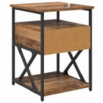 Casa si Gradina - Mobilier - Comode si corpuri - Noptiere - Noptiera Lemn vechi 40 x 42 x 55 cm Lemn compozit - Infinity.ro