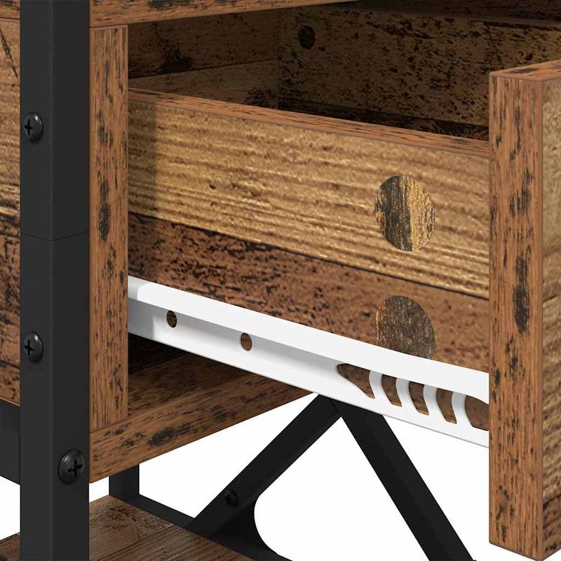 Casa si Gradina - Mobilier - Comode si corpuri - Noptiere - Noptiera Lemn vechi 40 x 42 x 55 cm Lemn compozit - Infinity.ro