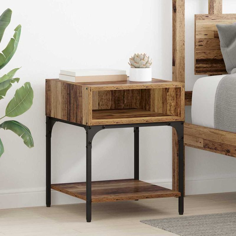 Casa si Gradina - Mobilier - Comode si corpuri - Noptiere - Noptiera 2 pcs Lemn vechi 40 x 40 x 50 cm Lemn compozit - Infinity.ro